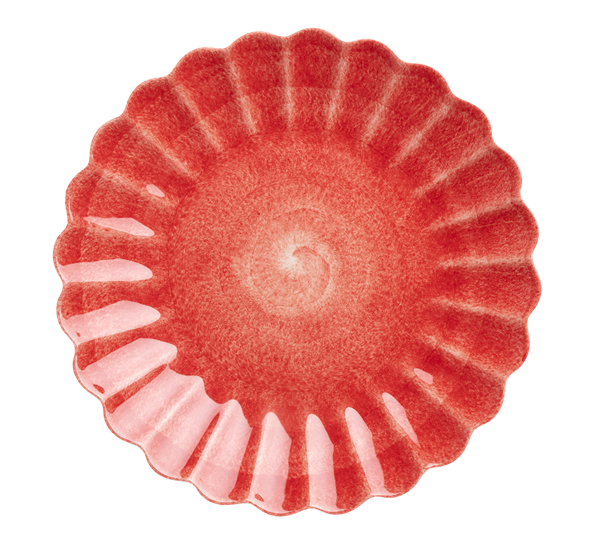 Oyster tallerken 28 cm rød