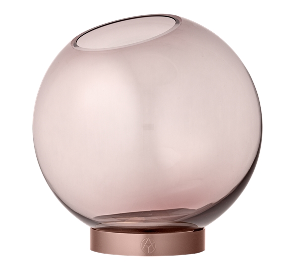 Globe vase 17 cm rose rosegull fra AYTM