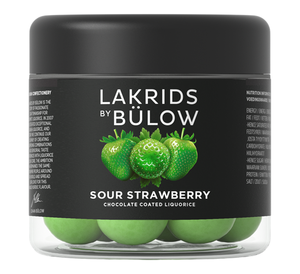 Lakris liten sour strawberry 125g fra Lakrids By Johan Bülow