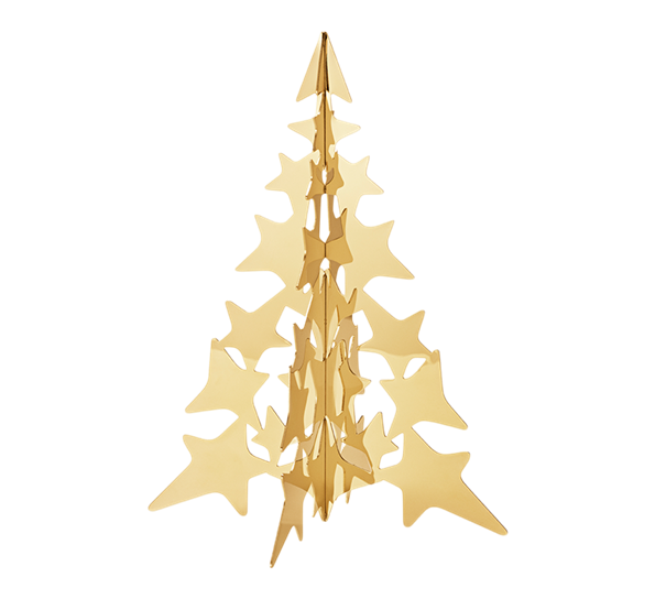 CC 2021 juletre stjerne gull medium fra Georg Jensen