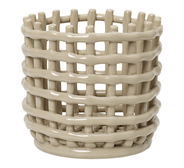 Ceramic basket kurv liten cashmere fra Ferm Living