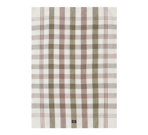 Lexington kjøkkenhåndkle checked 50x70 cm oliven hvit fra Lexington