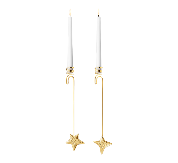 CC 2021 lysholder firetakket og femtakket stjerne gull fra Georg Jensen