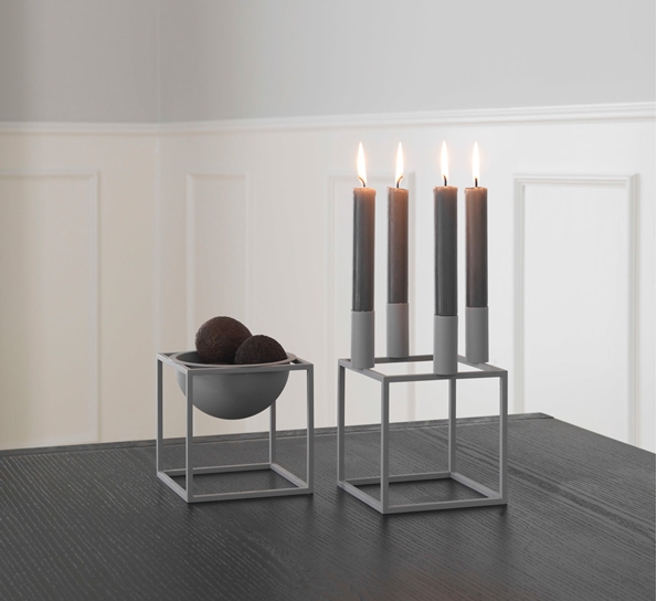 Kubus skål liten cool grey fra By Lassen