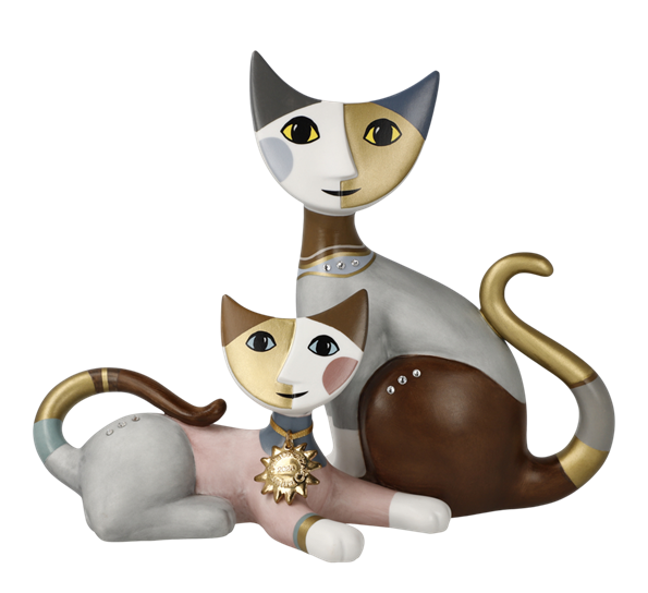 Årets katter 2025 Emma e Milo LTD 10.000 stk 21,5x17 cm fra Goebel