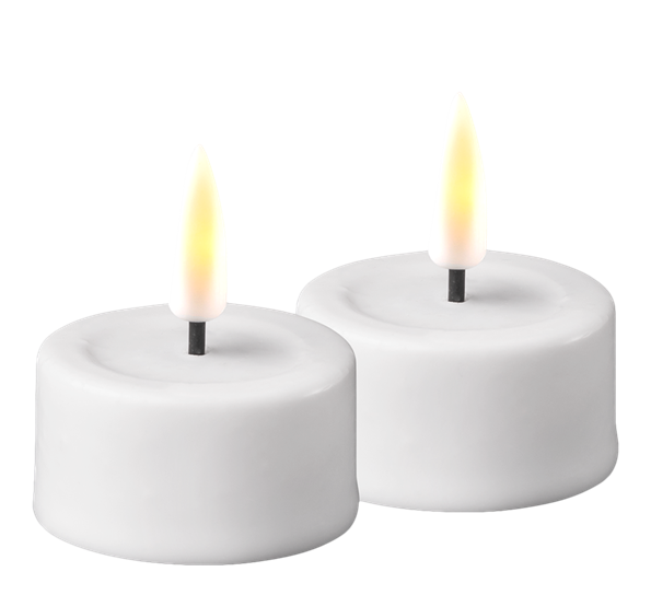 Real Flame LED-telys 2-pk 4,1x5 cm hvit fra Deluxehomeart