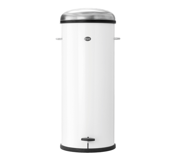 Vipp17 pedalbøtte 30 liter hvit fra Vipp