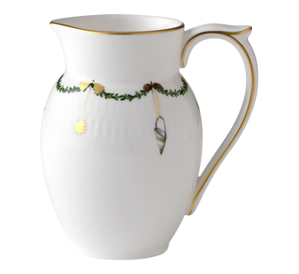 Stjerneriflet Jul fløtemugge 39 cl fra Royal Copenhagen