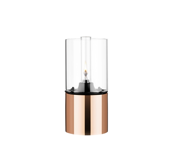 EM oljelampe kobber klart glass fra Stelton