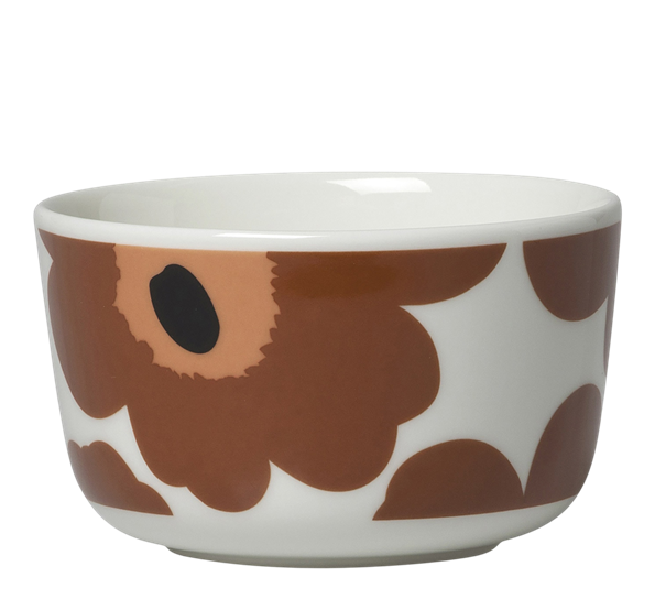 Unikko skål 2,5dl hvit brun sort Marimekko