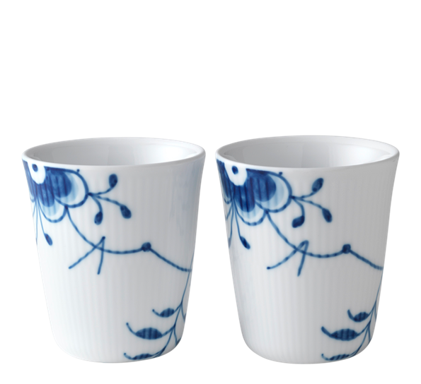 Blå Mega Riflet termokopp 2 pk 29 cl fra Royal Copenhagen