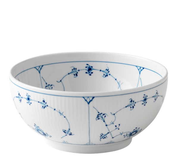 Musselmalt Riflet skål 21 cm fra Royal Copenhagen