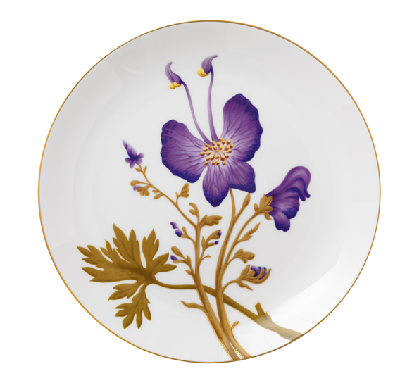 Flora tallerken flat 27 cm pansy fra Royal Copenhagen