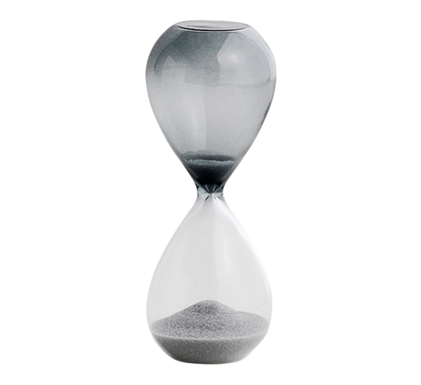 Time S timeglass 3 minutt sølv fra HAY