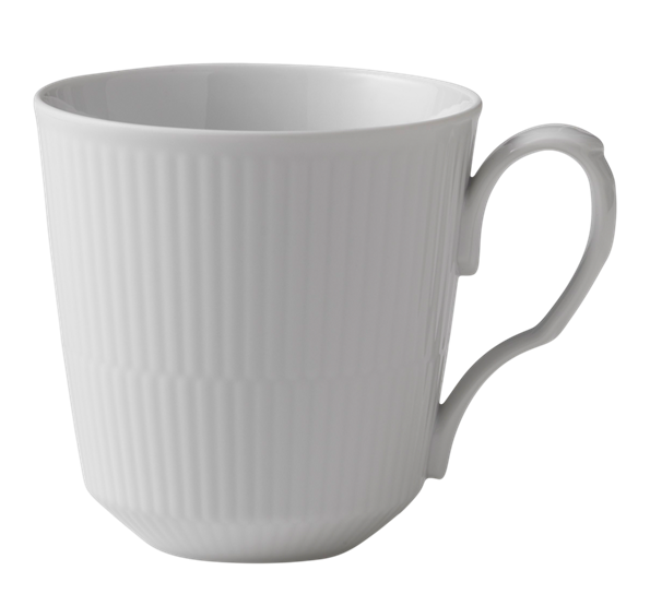Hvit Riflet krus med Hank 46 cl fra Royal Copenhagen