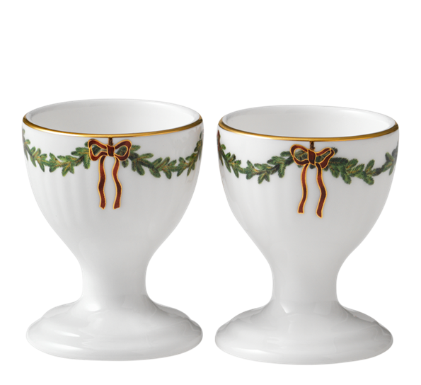 Stjerneriflet Jul eggeglass 2 pk fra Royal Copenhagen
