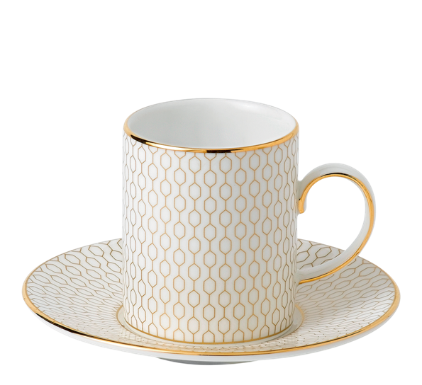 Gio Gold espressokopp med skål fra Wedgwood