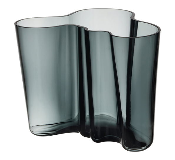 Aalto vase 160 mm mørk grå fra Iittala