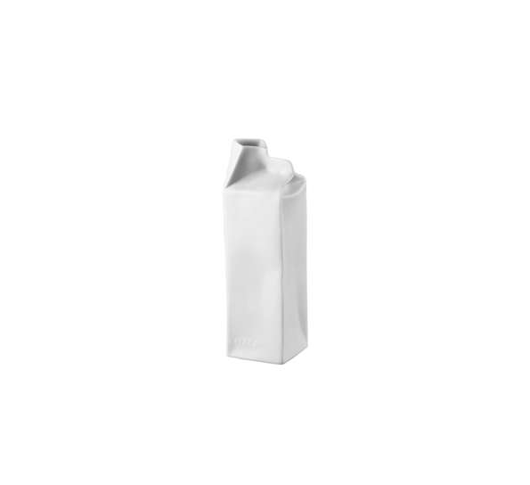 Do Not Litter melkekartongvase 18 cm fra Rosenthal