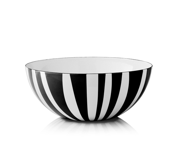 Stripes skål sort 24cm