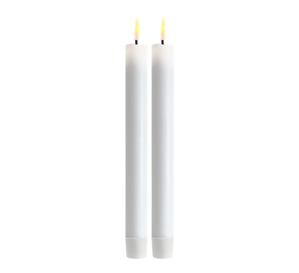 Real Flame LED-kronelys 2-pk 2,2x24 cm hvit fra Deluxehomeart