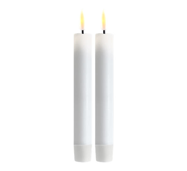 Real Flame LED-kronelys 2-pk 2,2x15 cm hvit fra Deluxehomeart