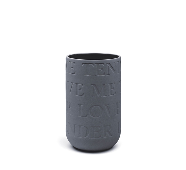 Lovesong vase grå 22 cm fra Kähler
