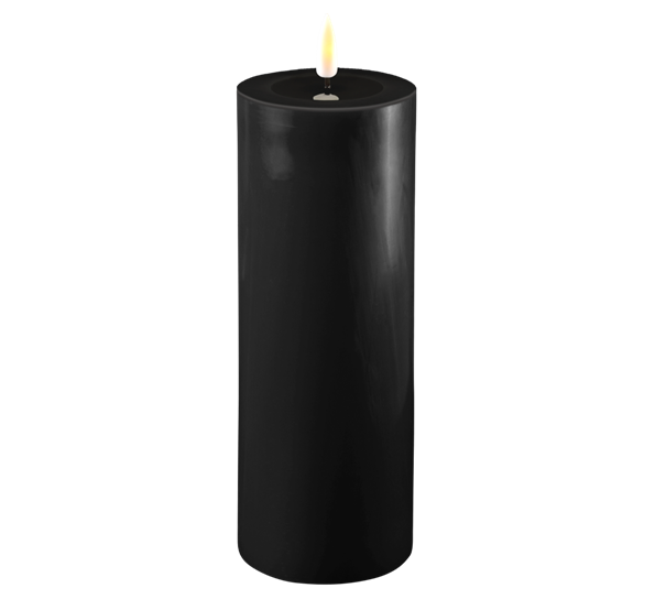 Real Flame LED-kubbelys 7,5x20 cm sort fra Deluxehomeart