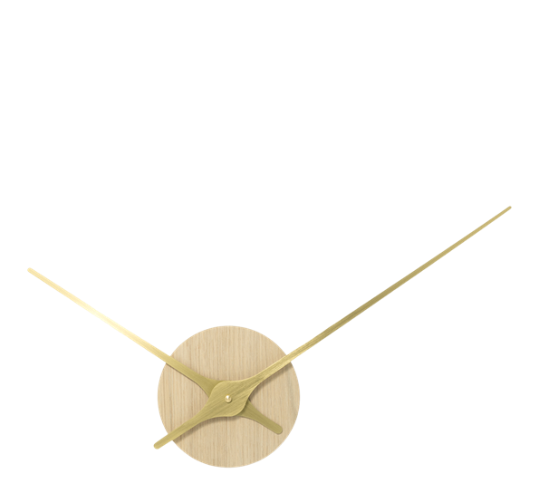 <p>Lilje veggklokke eik/messing Nordahl Konings</p>