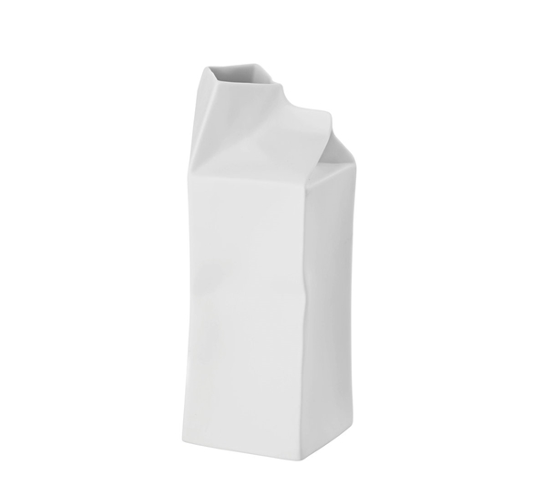 Do Not Litter melkekartongvase 24 cm fra Rosenthal