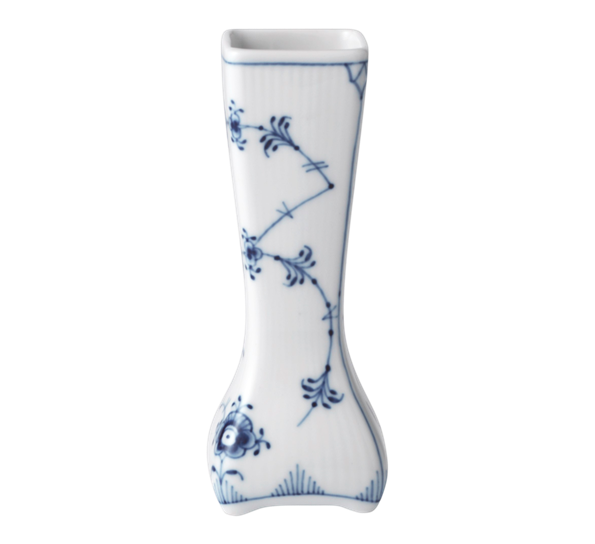 Musselmalt Riflet vintage vase 12 cm fra Royal Copenhagen