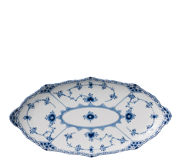 Musselmalt Halvblonde tallerken oval 24,5 cm fra Royal Copenhagen