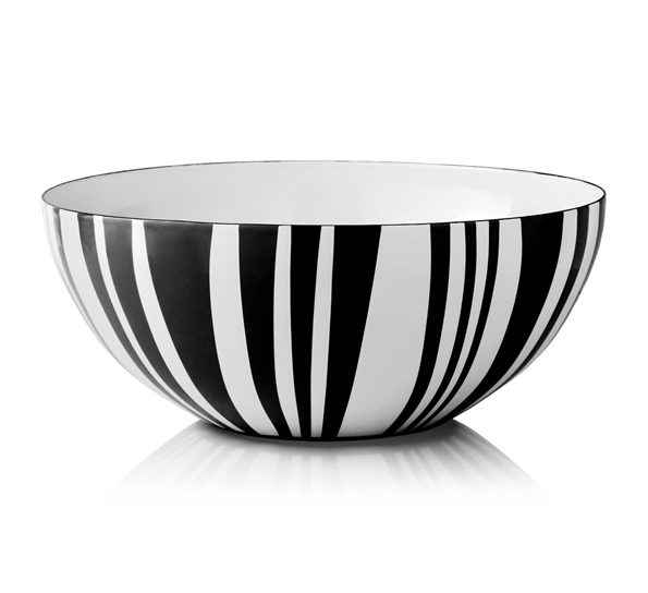 Stripes skål sort 30cm