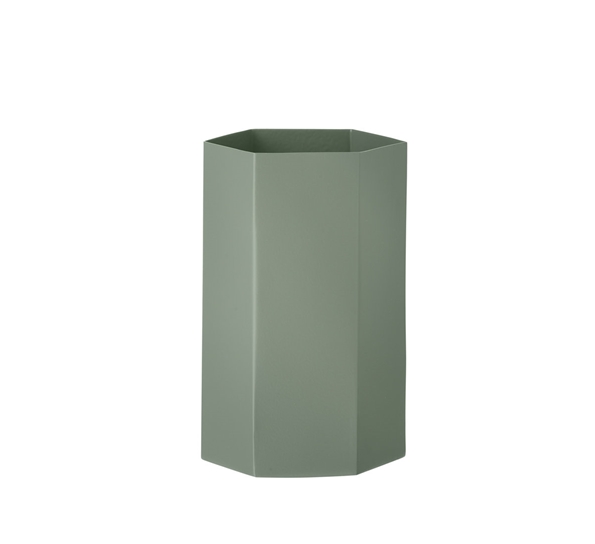 Hexagon vase støvgrønn fra Ferm Living