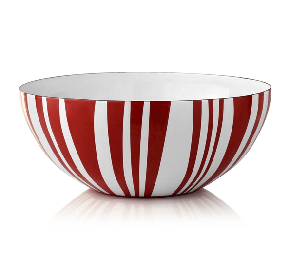 Stripes skål rød 30cm