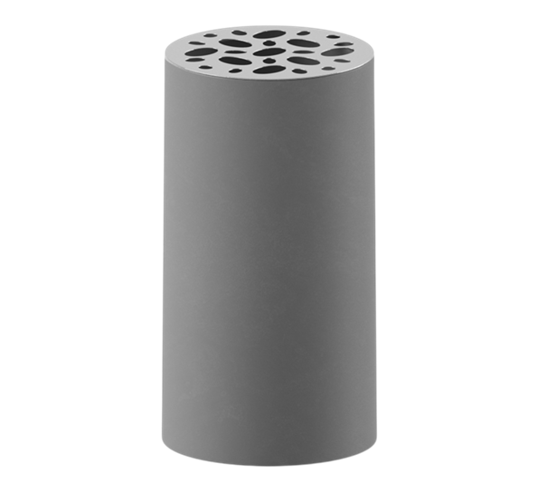 Tube vase 20 cm grå og stål fra Cooee Design