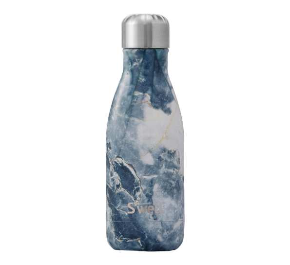 Drikkeflaske 2,6dl Elements blue granite fra S`well