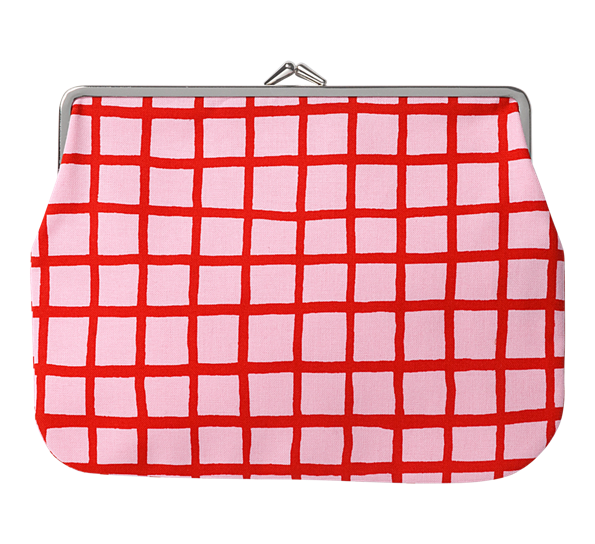 Poulikas kukkaro veske rosa oransje fra Marimekko
