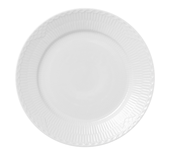 Hvit Halvblonde asjett 22 cm fra Royal Copenhagen
