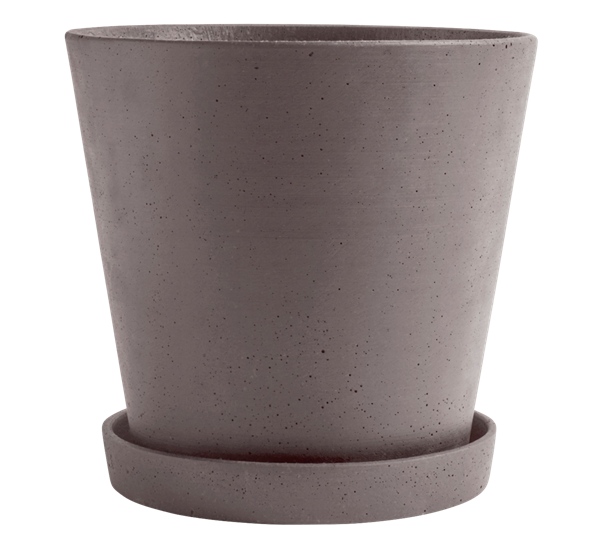Flowerpot potteskjuler med fat M plomme fra HAY
