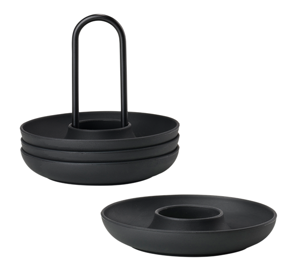Singles eggeglass med holder 4-pk sort fra Zone