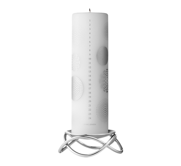 Glow lysestake stål blank fra Georg Jensen
