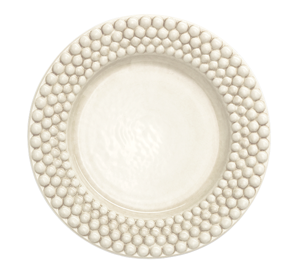 Bubbles tallerken 28 cm sand fra Mateus