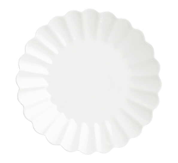 Oyster tallerken 28 cm hvit fra Mateus
