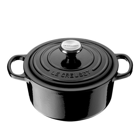 Jerngryte rund 3,3l 22cm blank sort fra Le Creuset