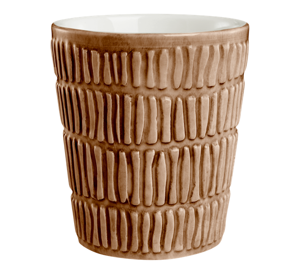 Stripes krus 30 cl cinnamon fra Mateus