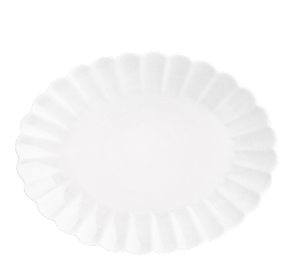 Oyster serveringsfat 35x30 cm hvit fra Mateus