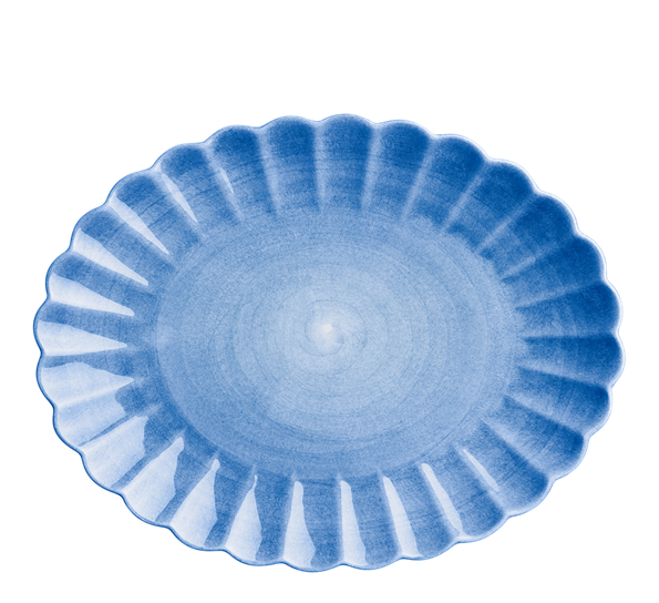 Oyster serveringsfat 35x30 cm lys blå fra Mateus