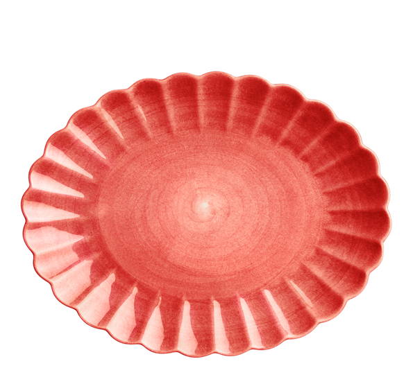Oyster serveringsfat 35x30 cm rød fra Mateus
