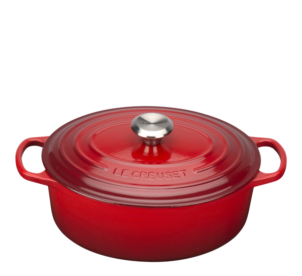 Jerngryte oval 6,3l 31cm rød fra Le Creuset
